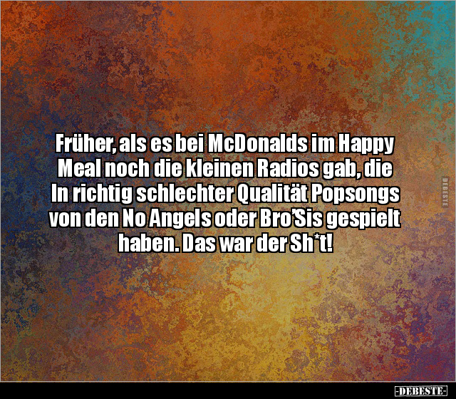 Früher, als es bei McDonalds im Happy Meal noch die kleinen.. - Lustige Bilder | DEBESTE.de