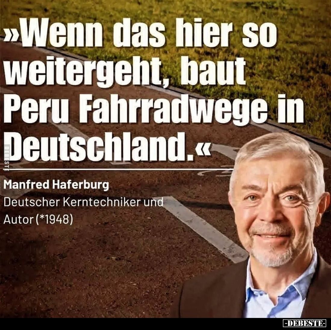 Wenn das hier so weitergeht, baut Peru Fahrradwege in Deutschland.