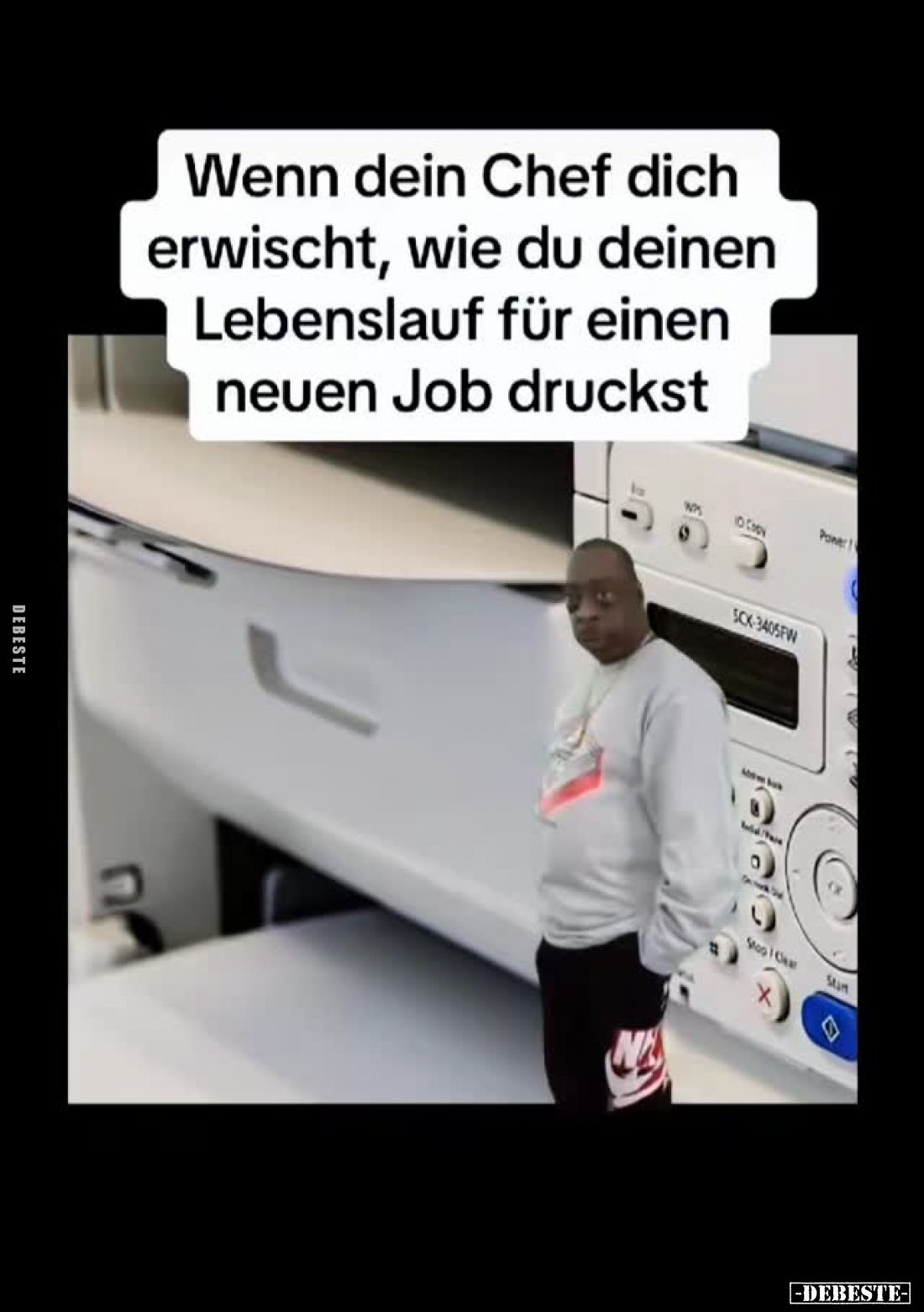 Wenn dein Chef dich erwischt, wie du deinen Lebenslauf für einen neuen Job druckst