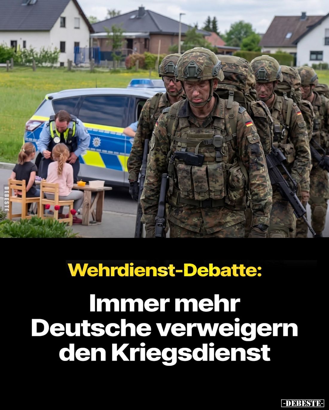 Wehrdienst-Debatte:
Immer mehr Deutsche verweigern den Kriegsdienst.