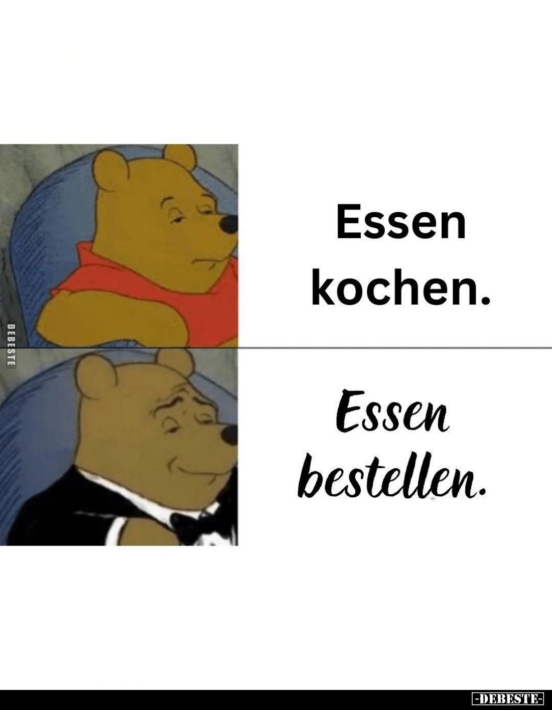 Essen kochen. -
Essen bestellen.