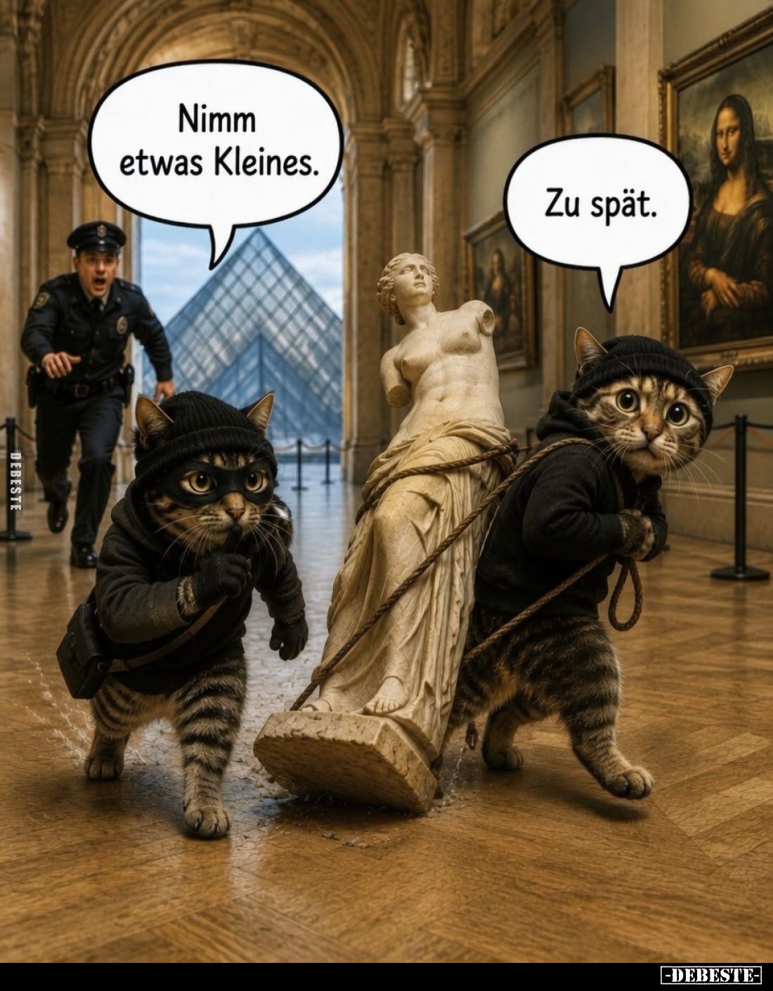 Nimm etwas Kleines. -
Zu spät.