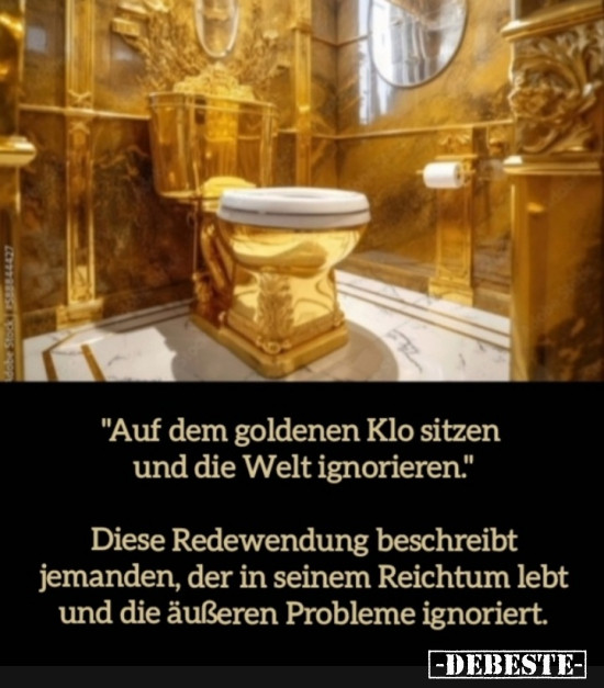 Auf dem goldenen Klo sitzen - Lustige Bilder | DEBESTE.de