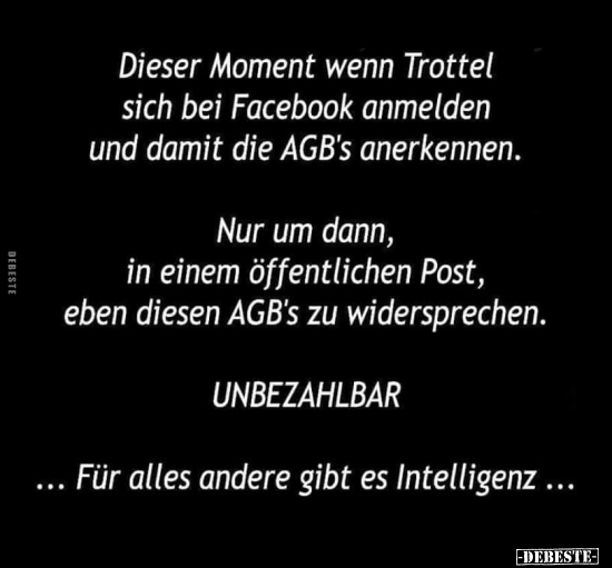 Dieser Moment wenn Trottel sich bei Facebook anmelden und.. - Lustige Bilder | DEBESTE.de