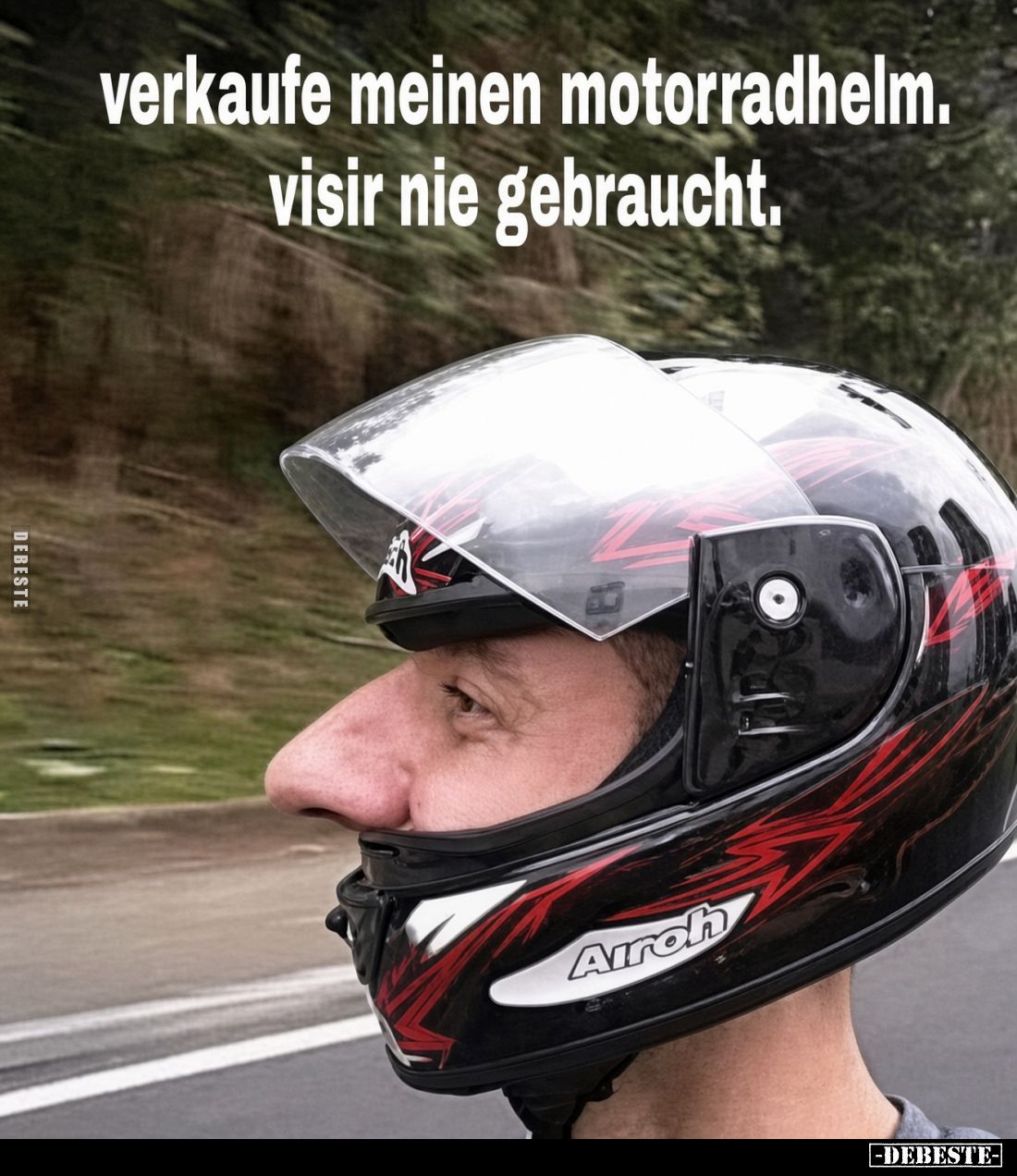 Verkaufe meinen Motorradhelm. Visir nie gebraucht.