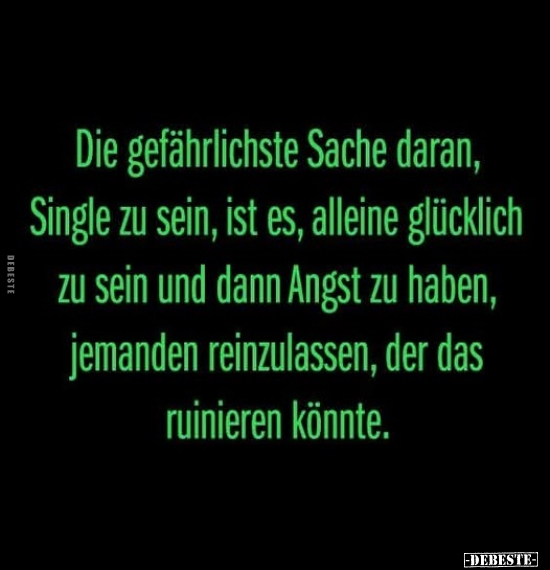 Single, Glücklich, Angst