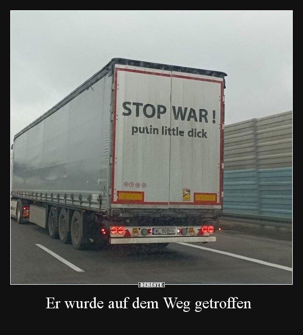 Er wurde auf dem Weg getroffen