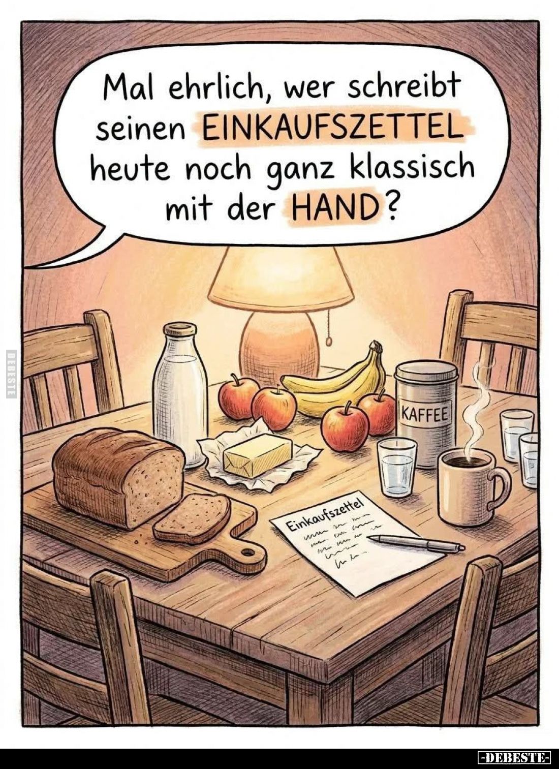 Mal ehrlich, wer schreibt seinen EINKAUFSZETTEL... - Lustige Bilder | DEBESTE.de