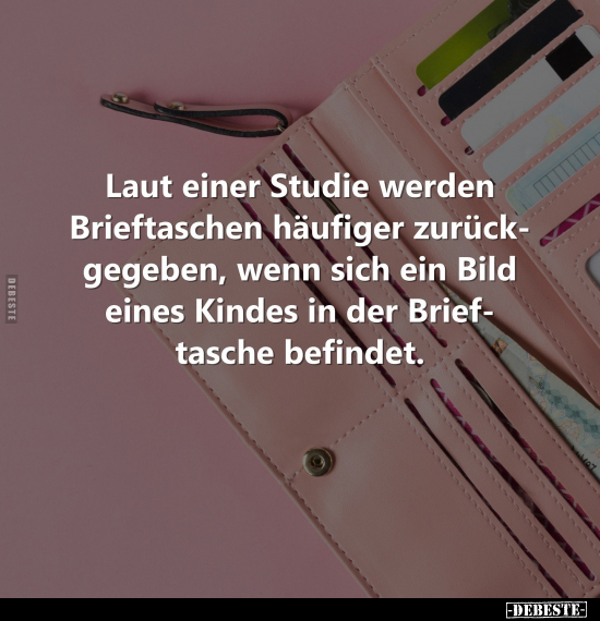 Laut einer Studie werden Brieftaschen häufiger.. - Lustige Bilder | DEBESTE.de