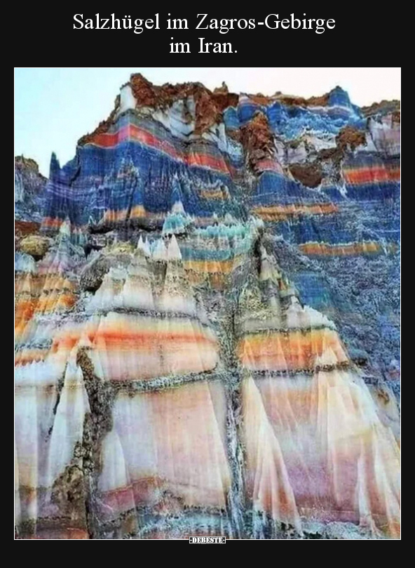 Salzhügel im Zagros-Gebirge im Iran.