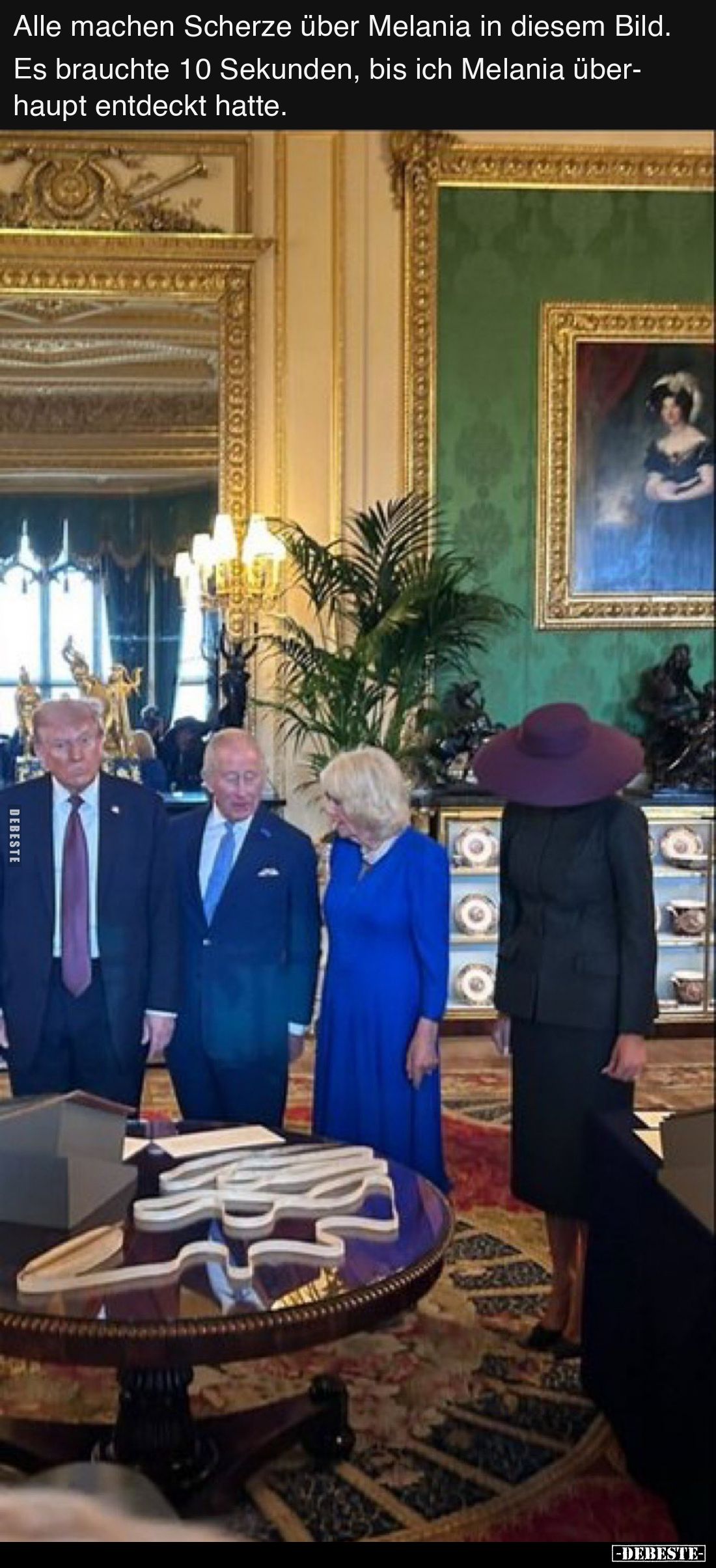 Alle machen Scherze über Melania in diesem Bild. 

Es brauchte 10 Sekunden, bis ich Melania überhaupt entdeckt hatte.