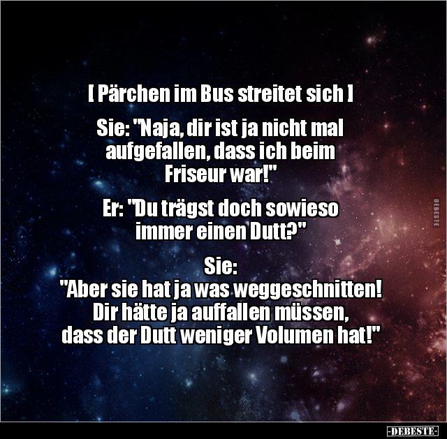 [ Pärchen im Bus streitet sich ] Sie: "Naja, dir ist ja.." - Lustige Bilder | DEBESTE.de