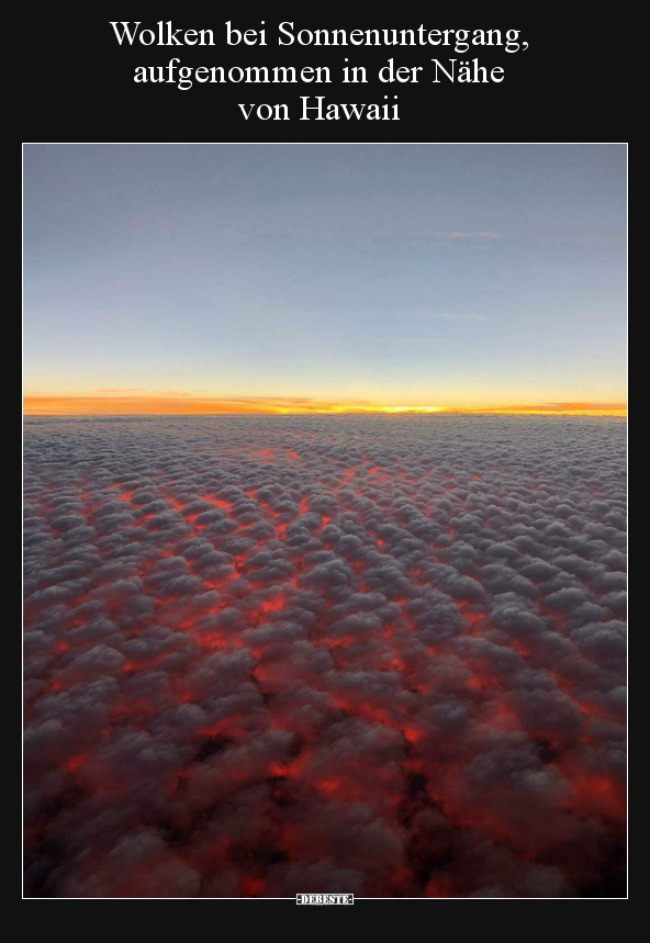 Wolken bei Sonnenuntergang, aufgenommen in der Nähe von.. - Lustige Bilder | DEBESTE.de