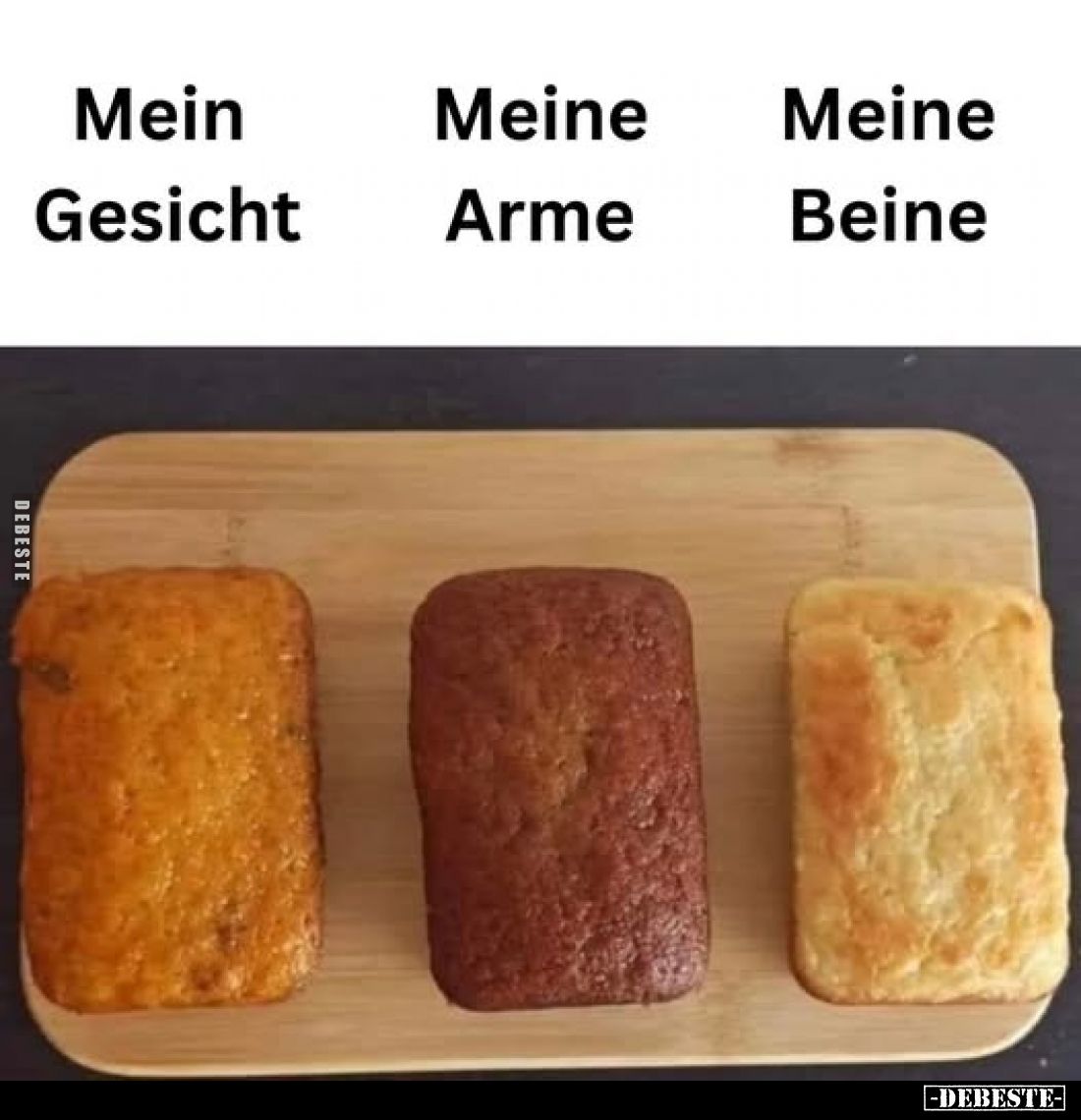 Mein Gesicht.
Meine Arme.
Meine Beine.