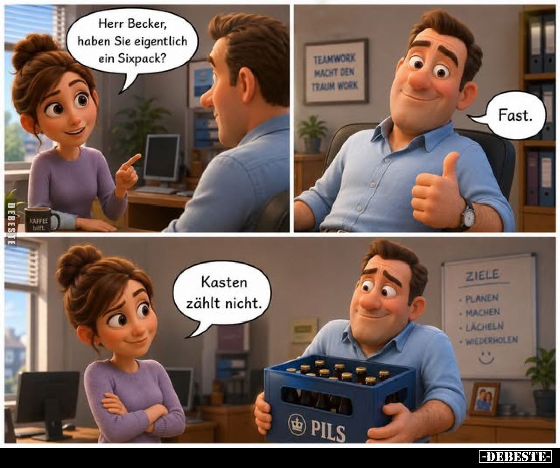 Herr Becker, haben Sie eigentlich ein Sixpack?.. - Lustige Bilder | DEBESTE.de