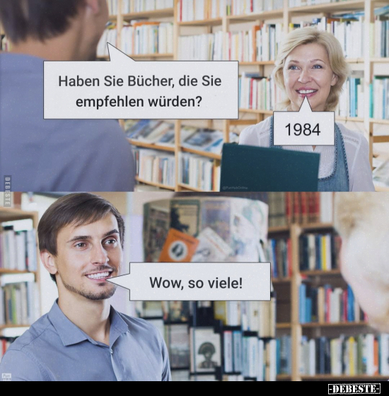 Haben Sie Bücher, die Sie empfehlen würden?... - Lustige Bilder | DEBESTE.de