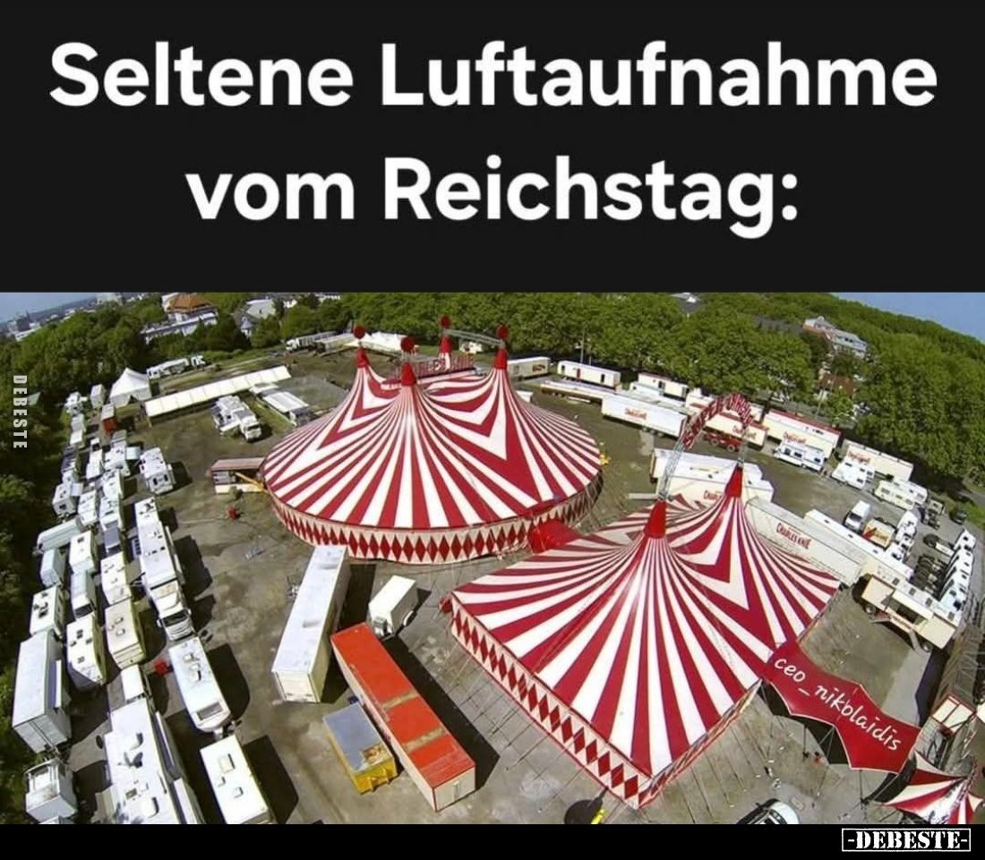 Seltene Luftaufnahme vom Reichstag: