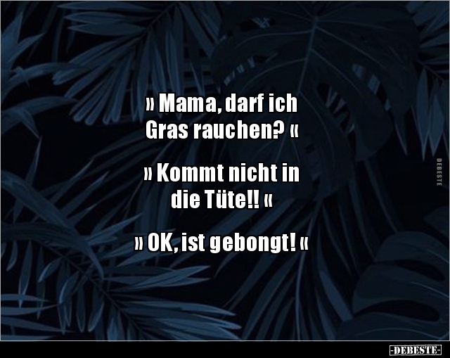 "Mama, darf ich Gras rauchen?" - Lustige Bilder | DEBESTE.de