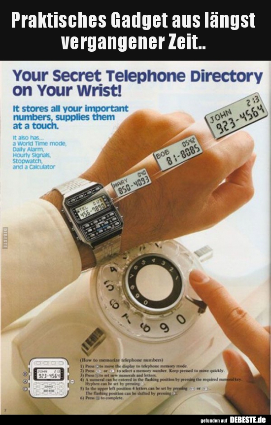 
Praktisches Gadget aus längst vergangener Zeit..
