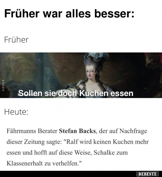 Früher war alles besser