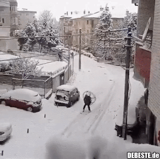 So kann man den Schnee auch nutzen..