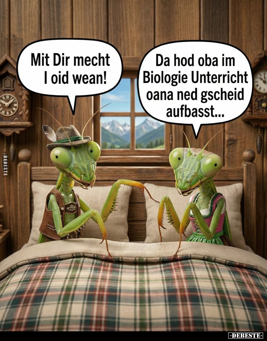 Mit Dir mecht I oid wean! -
Da hod oba im Biologie Unterricht oana ned gscheid aufbasst...