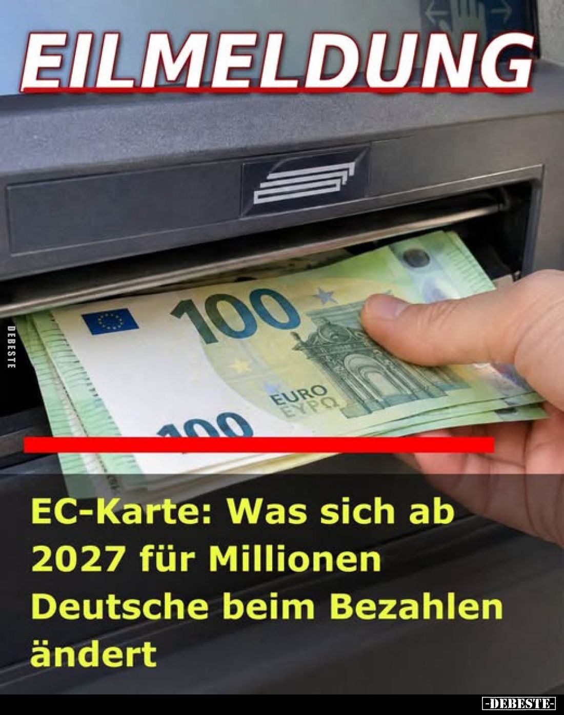 EILMELDUNG
-
EC-Karte: Was sich ab 2027 für Millionen Deutsche beim Bezahlen ändert