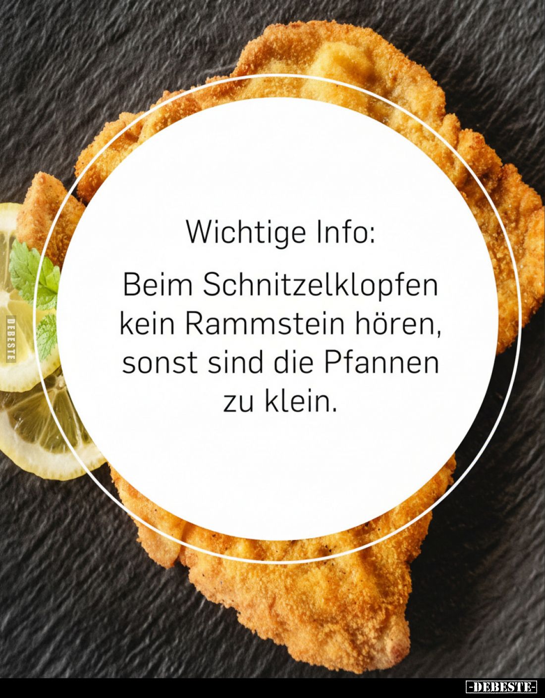 Wichtige Info: Beim Schnitzelklopfen kein Rammstein hören.. - Lustige Bilder | DEBESTE.de