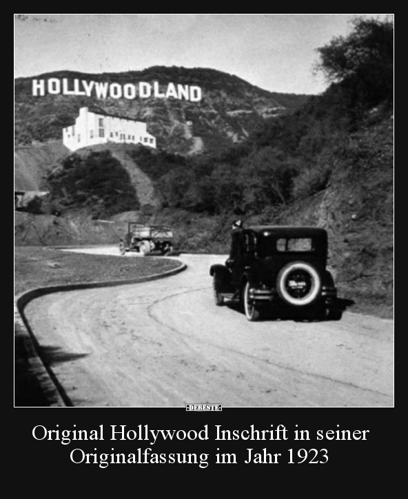 Original Hollywood Inschrift in seiner Originalfassung im..