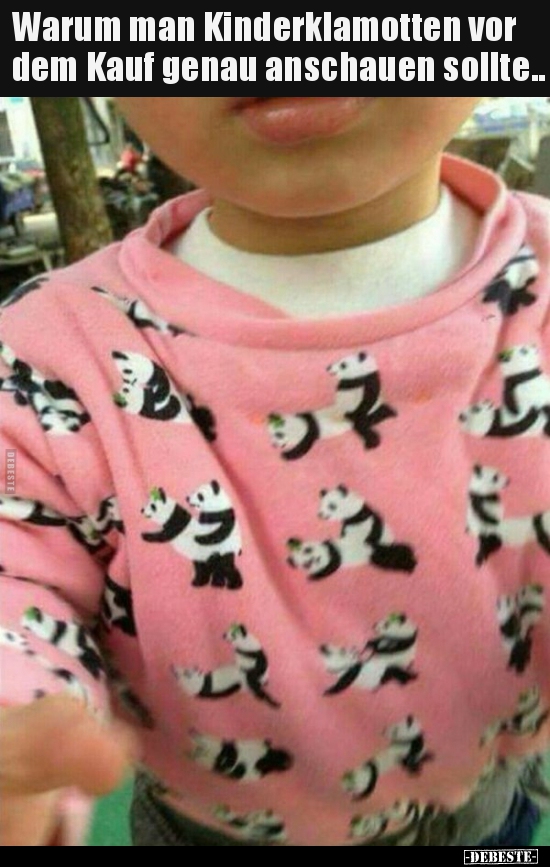 Warum man Kinderklamotten vor dem Kauf genau anschauen..