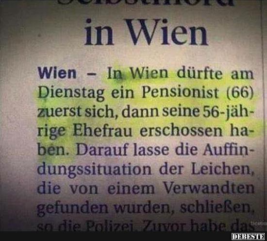 In Wien dürfte am Dienstag ein Pensionist.. - Lustige Bilder | DEBESTE.de