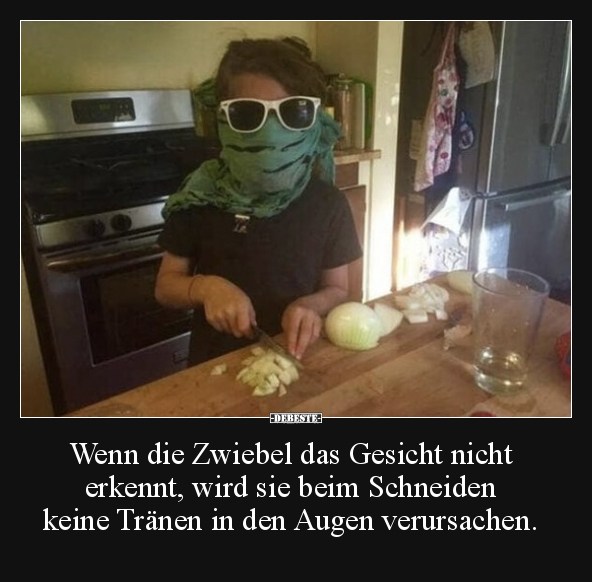 Wenn die Zwiebel das Gesicht nicht erkennt, wird sie beim.. - Lustige Bilder | DEBESTE.de