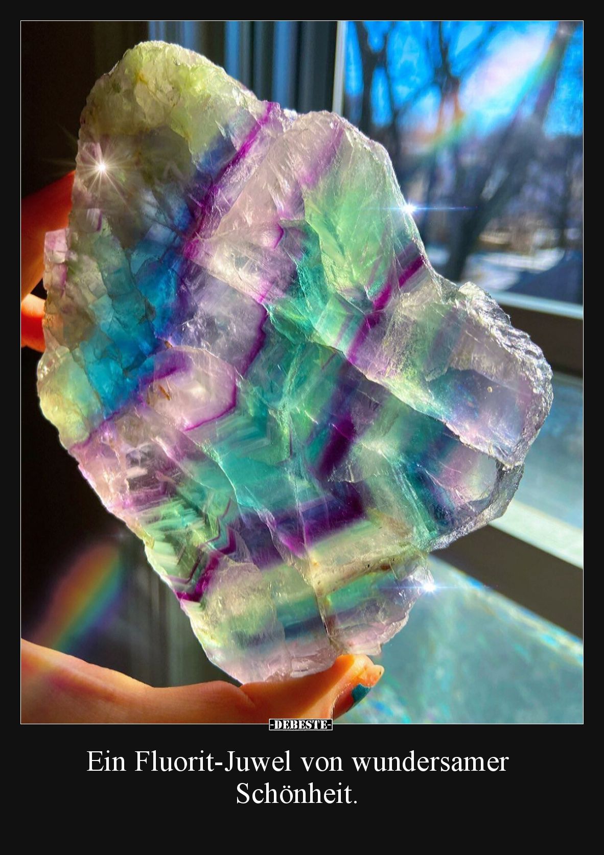 Ein Fluorit-Juwel von wundersamer Schönheit.