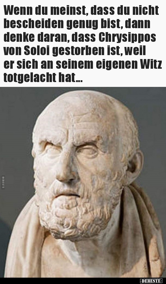 Wenn du meinst, dass du nicht bescheiden genug bist, dann.. - Lustige Bilder | DEBESTE.de