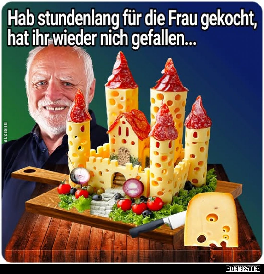 Hab stundenlang für die Frau gekocht, hat ihr wieder nich gefallen...