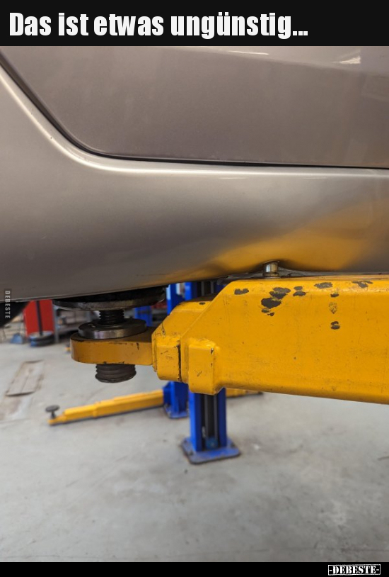 Das ist etwas ungünstig...