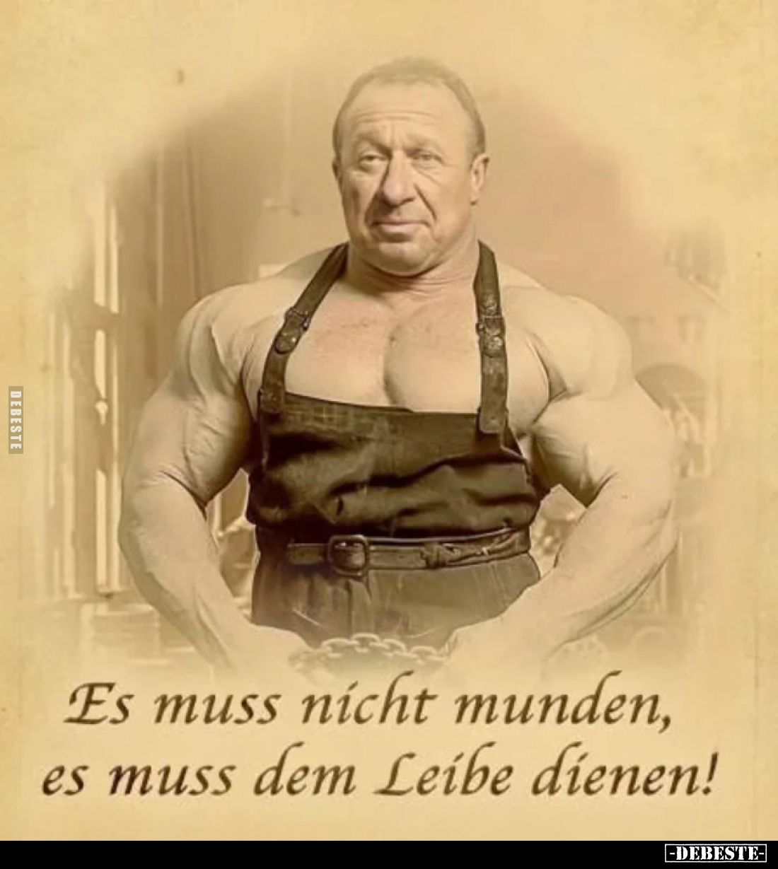 Es muss nicht munden, es muss dem Leibe dienen!