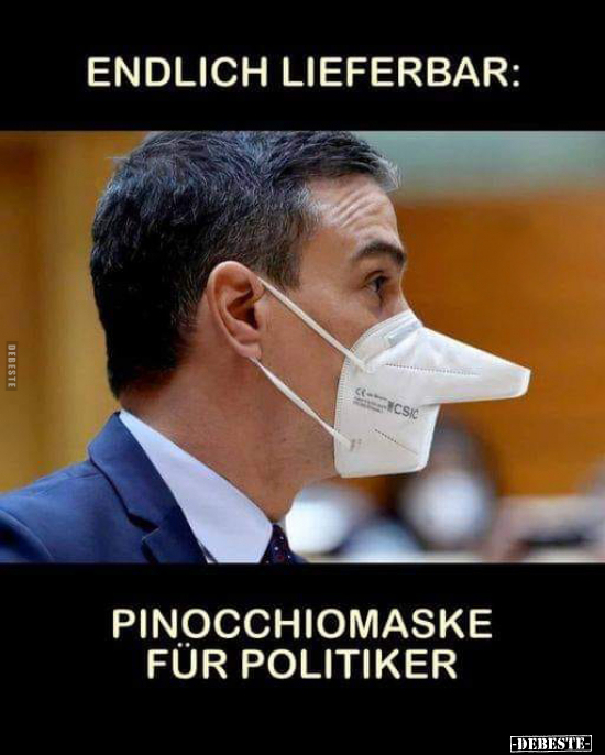 Endlich lieferbar: Pinocchiomaske für Politiker... - Lustige Bilder | DEBESTE.de