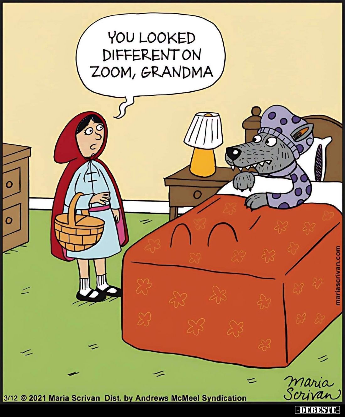 You looked different on Zoom, grandma.