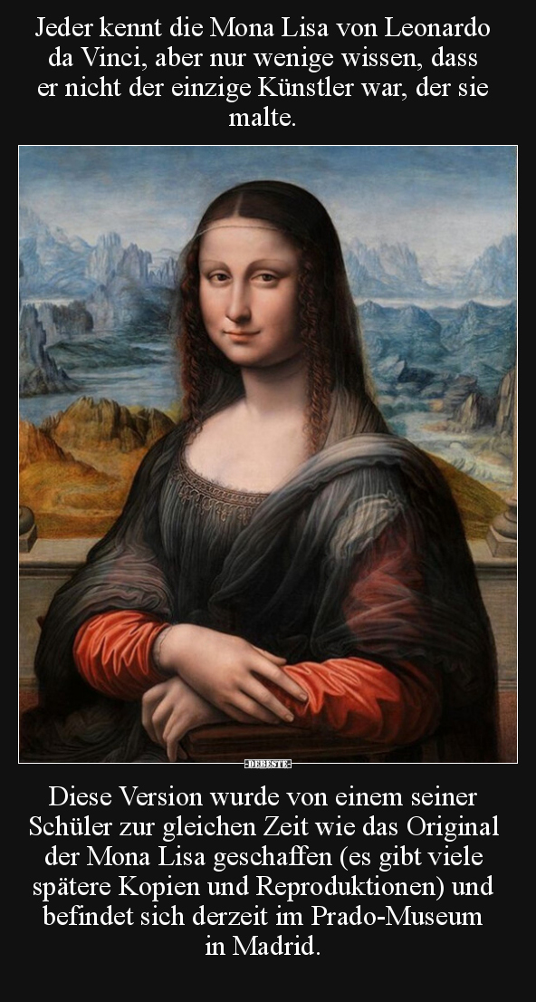 Jeder kennt die Mona Lisa von Leonardo da Vinci, aber nur.. - Lustige Bilder | DEBESTE.de