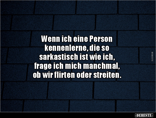 Wenn ich eine Person kennenlerne, die so sarkastisch ist.. - Lustige Bilder | DEBESTE.de