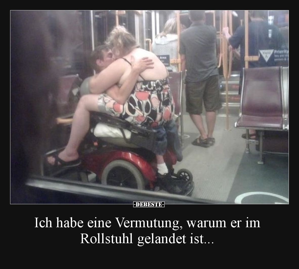 Ich habe eine Vermutung, warum er im Rollstuhl gelandet ist.