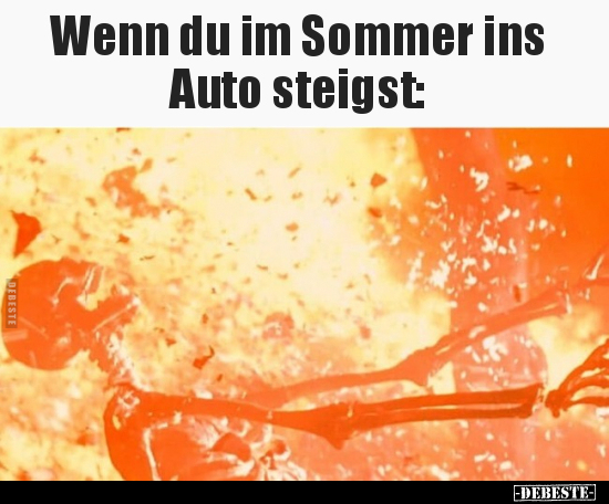 Wenn du im Sommer ins Auto steigst.. - Lustige Bilder | DEBESTE.de
