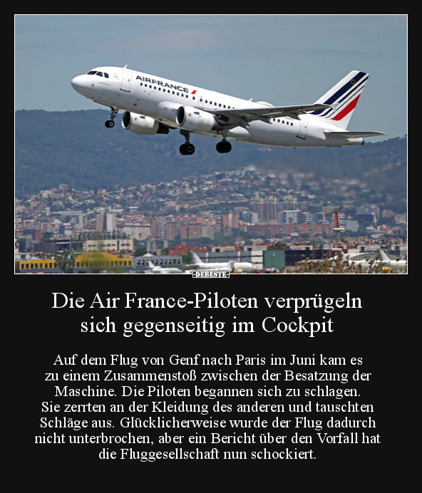 Die Air France-Piloten verprügeln sich gegenseitig im.. - Lustige Bilder | DEBESTE.de