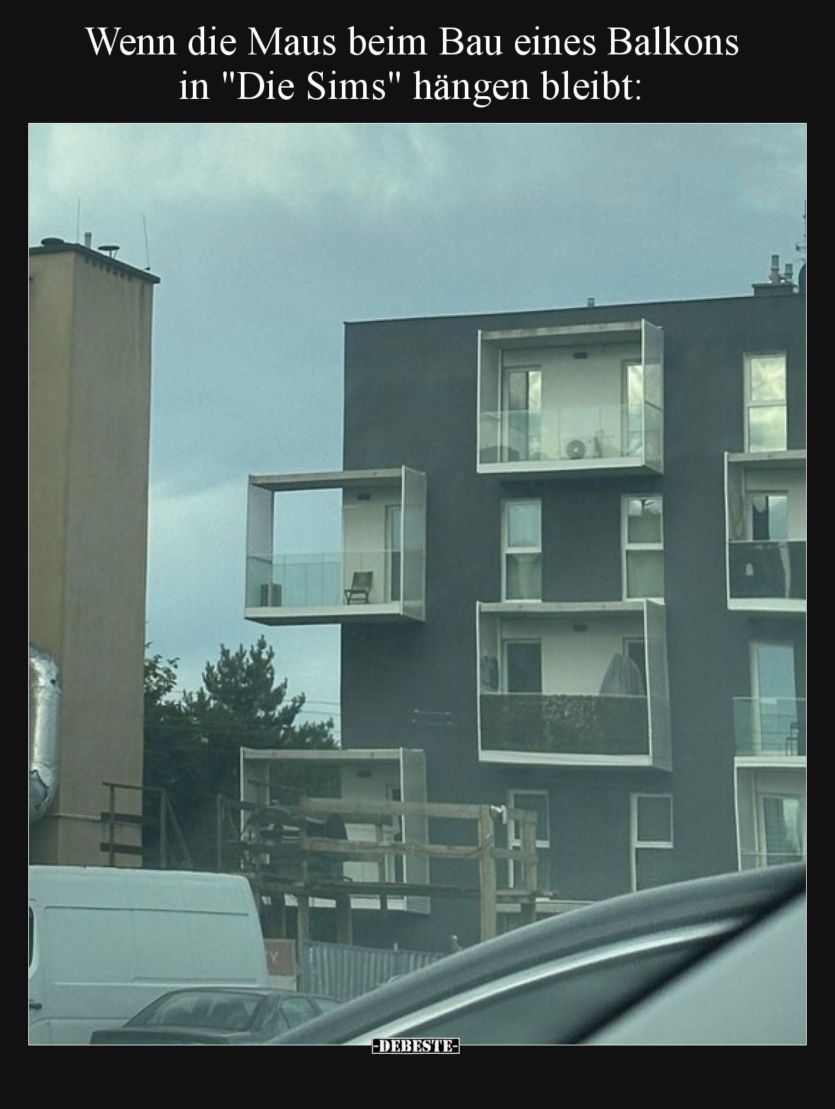 Wenn die Maus beim Bau eines Balkons in "Die Sims" hängen bleibt: