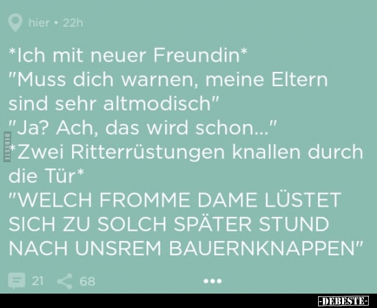 *Ich mit neuer Freundin* "Muss dich warnen, meine.." - Lustige Bilder | DEBESTE.de