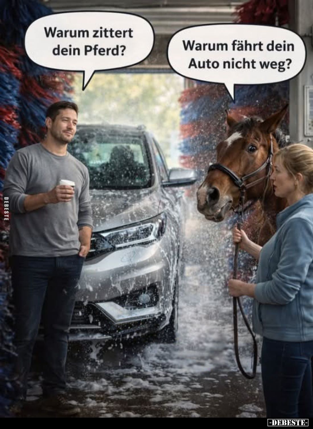 Warum zittert dein Pferd?
Warum fährt dein Auto nicht weg?