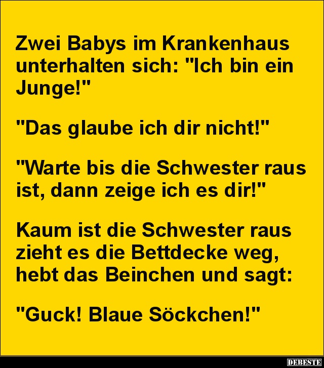 Zwei Babys im Krankenhaus unterhalten sich.. - Lustige Bilder | DEBESTE.de