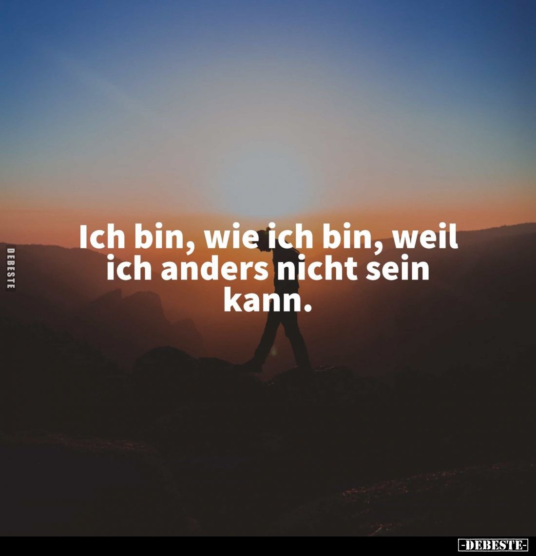 Ich bin, wie ich bin, weil ich anders nicht sein
kann.