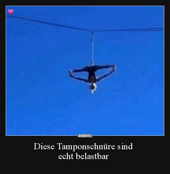 Diese Tamponschnüre sind echt belastbar.. - Lustige Bilder | DEBESTE.de